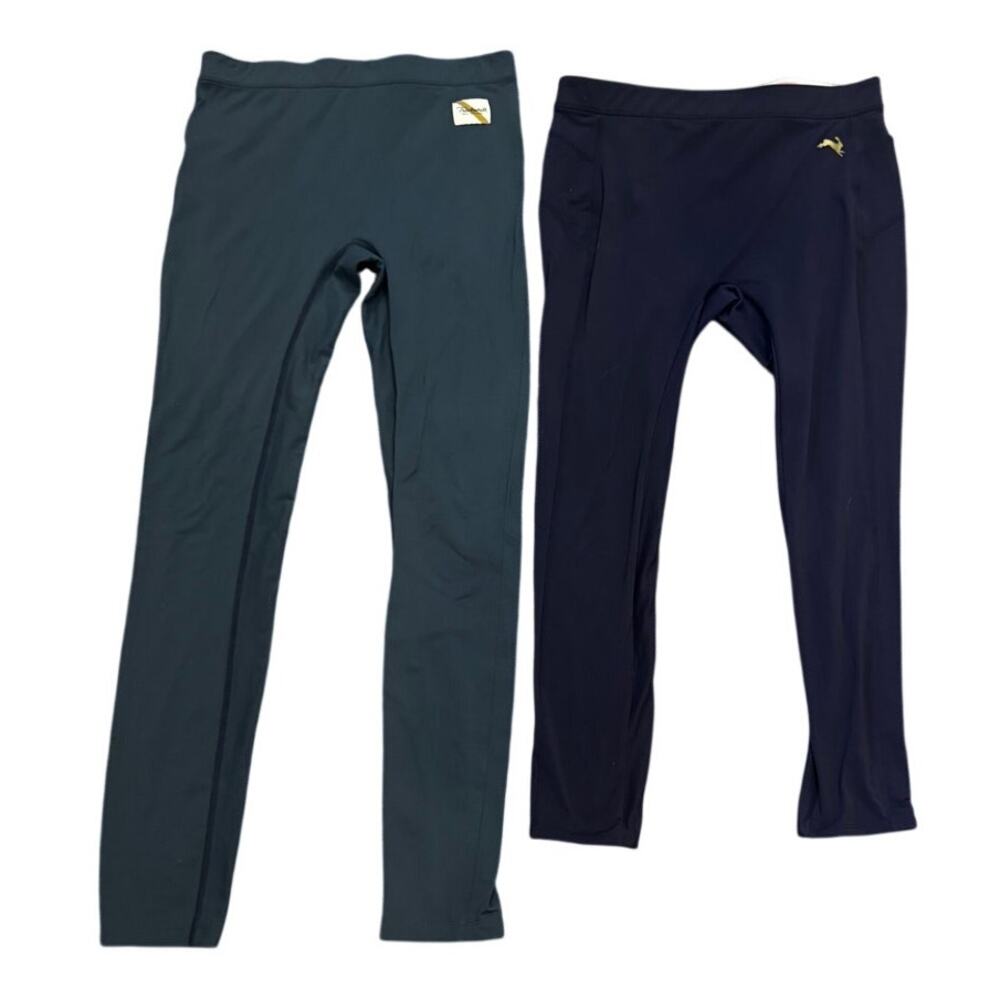 Tracksmith Women's Running Leggings Bundle Blue Athletic Tights Size Large